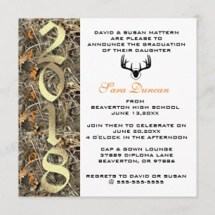 Invitation de fin d'études Camo Classic 2018
