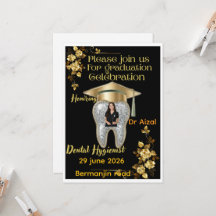 Invitation de fin d'études d'hygiéniste dentaire a