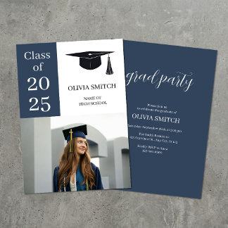 Invitation de fin d'études en photo minimaliste