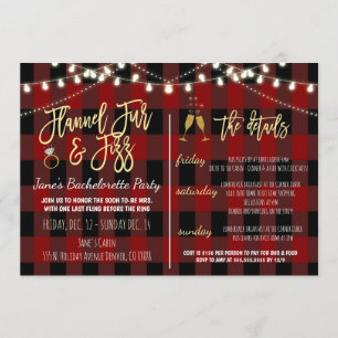 Invitation de Flannel Fur et Fizz Party