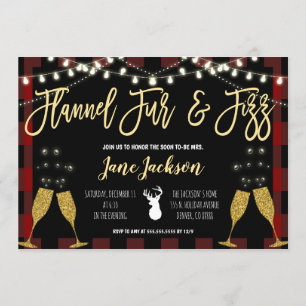 Invitation de Flannel Fur et Fizz Party
