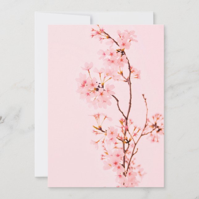 Invitation de fleur de marbre rose (Devant)
