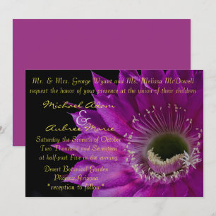 Invitation de fleur Fuchsia Cactus