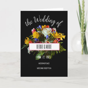 Invitation de fleurs florales de mariage élégant
