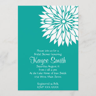 Invitation de fleurs Turquoises de Dahlia