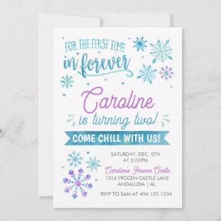 Invitation de flocon de neige congelé