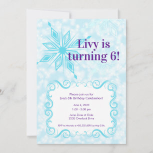 Invitation de flocon de neige; Winter Wonderland P