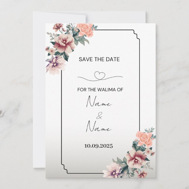 Invitation de Floral Walima (Devant)