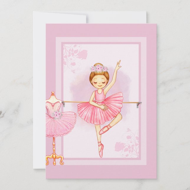 Invitation de flore de ballerine (Devant)