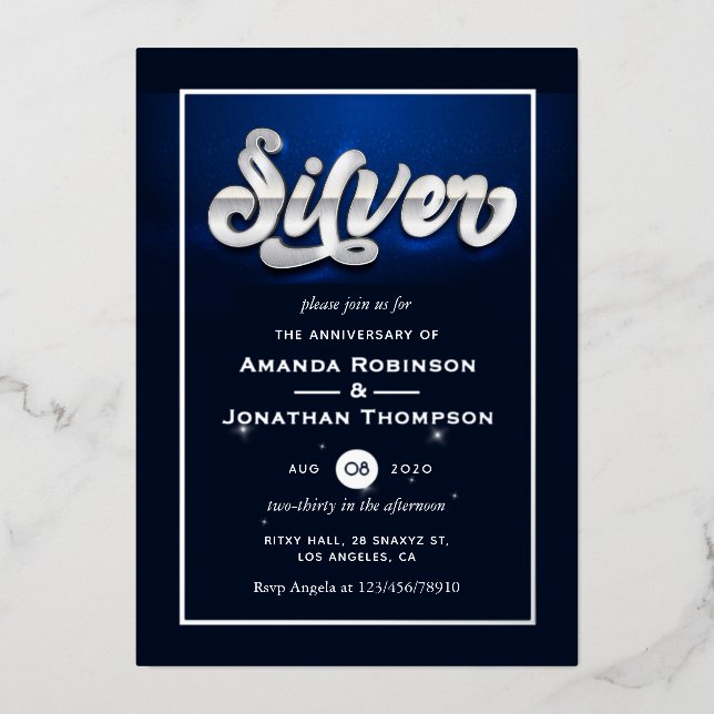 Invitation de Foil pour le 25e anniversaire du Mar (Recto)