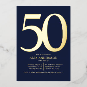 Invitation de Foil pour le 50e anniversaire de la 