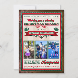 Invitation de football personnalisée Teri K Noël