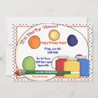 Invitation de fournitures de peinture