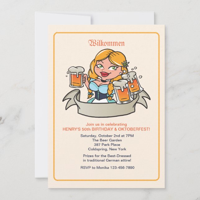 Invitation de Fräulein Oktoberfest (Devant)