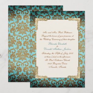 Invitation de French Mariage damassé