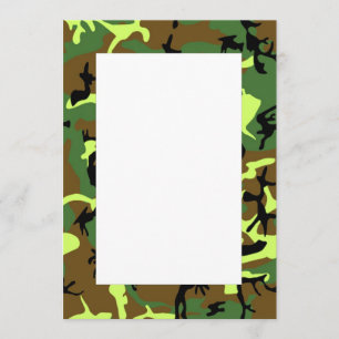Invitation de frontière de camouflage