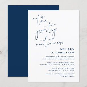 Invitation de fuite de mariage, La fête continue