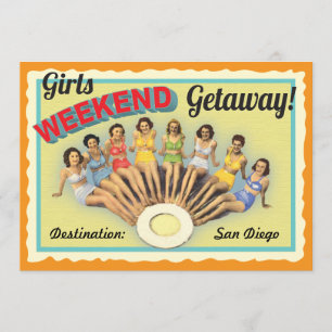 Invitation de fuite de week-end de filles