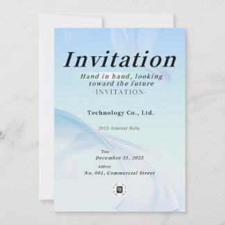 Invitation de gala d'entreprise bleu clair – Techn
