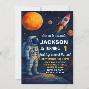 Invitation de Galaxy Rocket Party