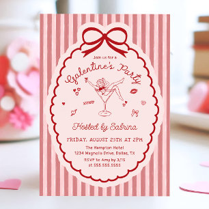 Invitation de Galentine's Day à l'arc dessiné à la