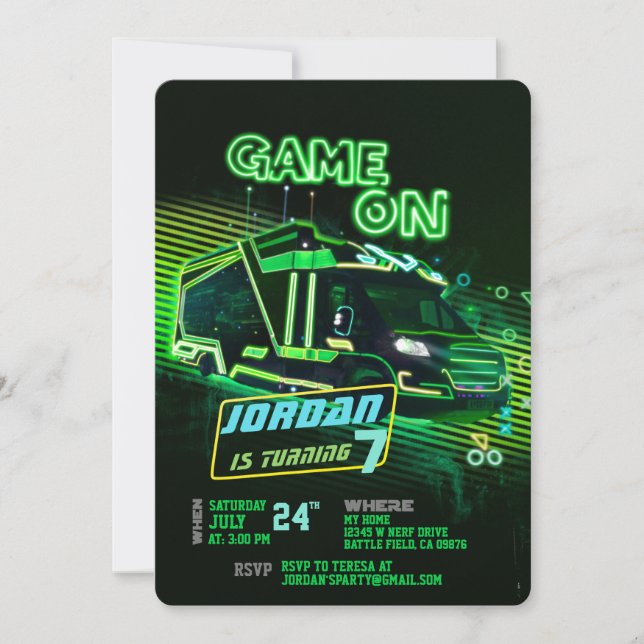 Invitation de Gamer Truck (Devant)