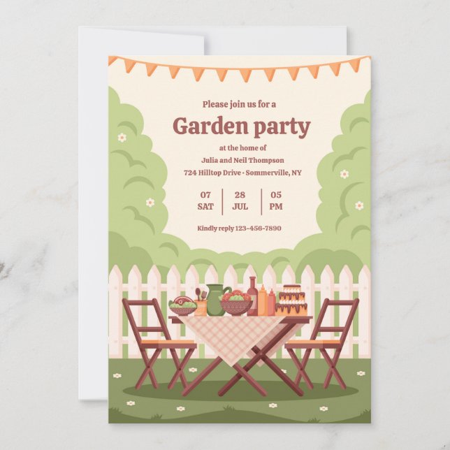 Invitation de Garden Party (Devant)