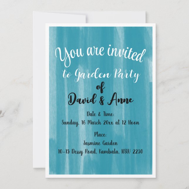 Invitation de Garden Party (Devant)