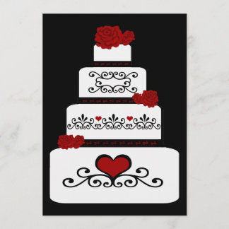 Invitation de gâteau de mariage