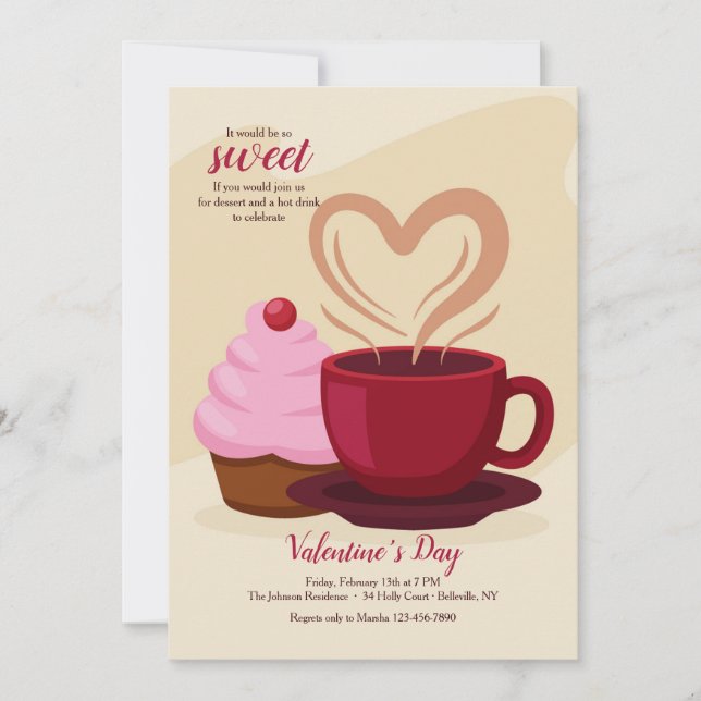 Invitation de gâteaux et de café (Devant)
