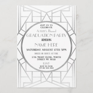 invitation de Gatsby 20s de fête de remise des