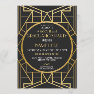 Invitation de Gatsby à la fête Art déco des années