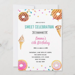 Invitation de glace donut