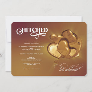 Invitation de Gold Party Hitched