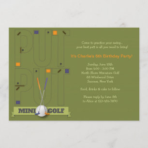 Invitation de golf miniature