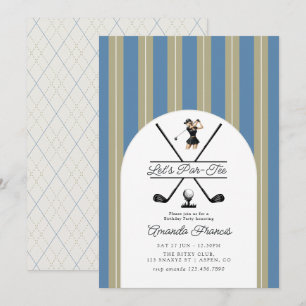 Invitation de golf pour dames, Cloud Dancer, Vert