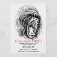 Invitation de Gorilla au Rage Party