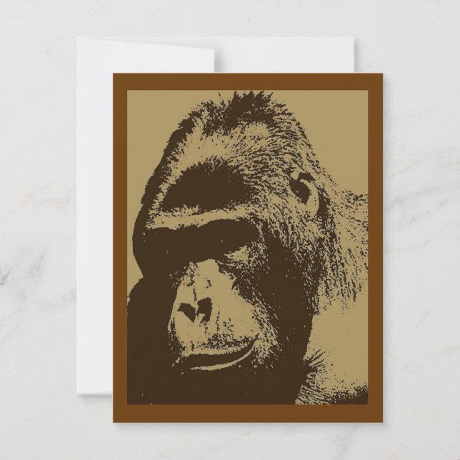Invitation de Gorilla - Invitations d'art pop (Devant)
