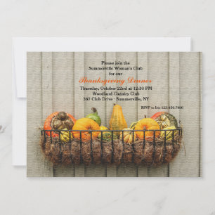 Invitation de Gourds Thanksgiving