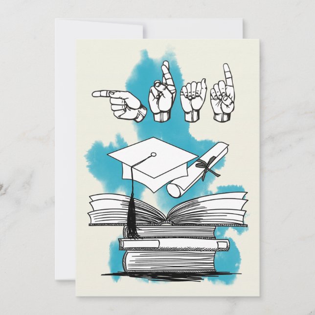 Invitation de grade ASL avec le discours de grand  (Devant)