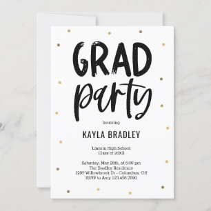 Invitation de graduation de couleur modifiable de 