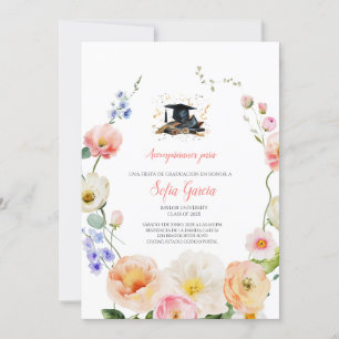 Invitation de graduation de fleur de printemps