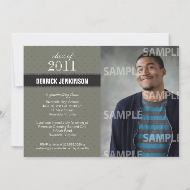 Invitation de graduation de la Croix du Ruban (Devant)