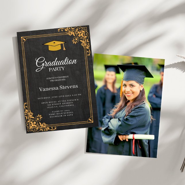 Invitation de graduation de la photo classique noi (Créateur téléchargé)