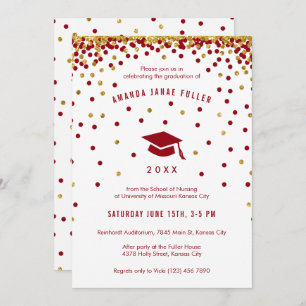 Invitation de graduation de Maroon   Parties scint