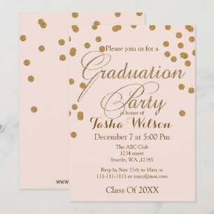 Invitation de graduation de Parties scintillant ro