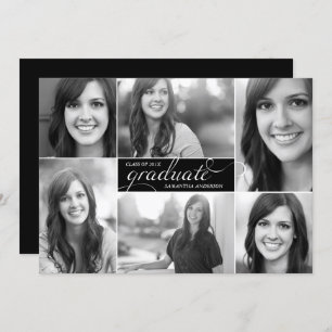 Invitation de graduation du script photo Black Mod