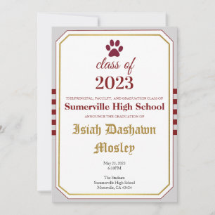 Invitation de graduation en bande simple