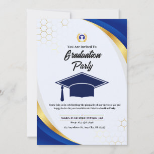 Invitation de graduation en typographie en gras