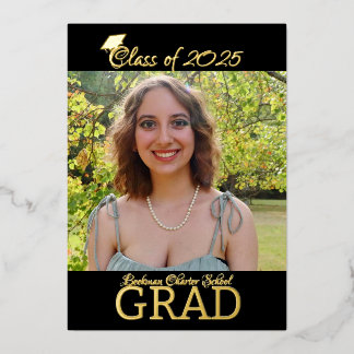 Invitation de graduation Foil personnalisable